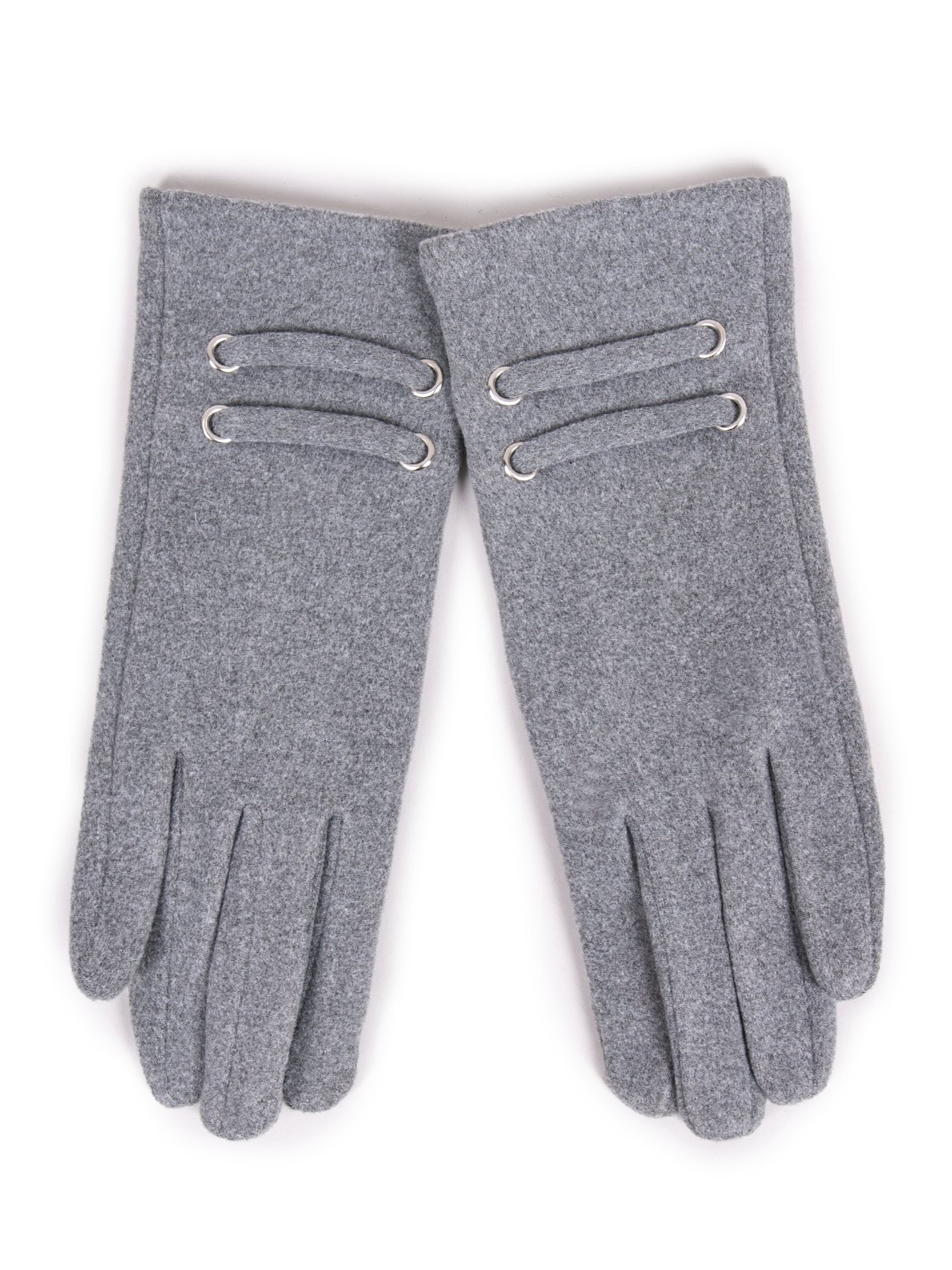 Levně Dámské rukavice Yoclub RES-0098K-285C Grey 24