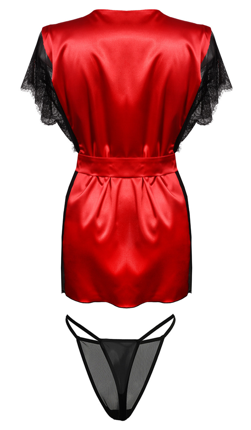 Housecoat model 18240905 Red M - DKaren