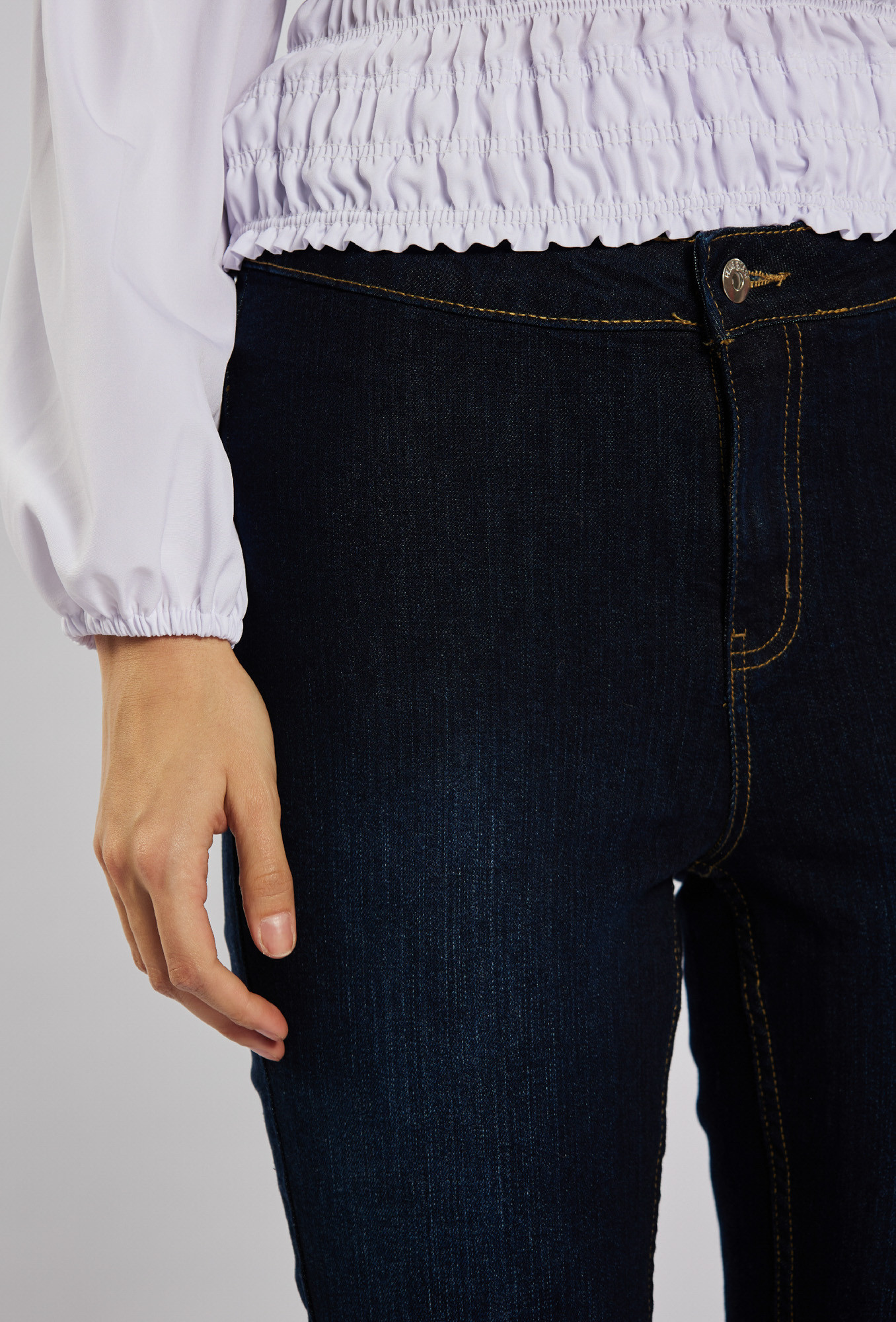 Monnari Jeans džíny s vysokým pasem Multi Navy Blue 36