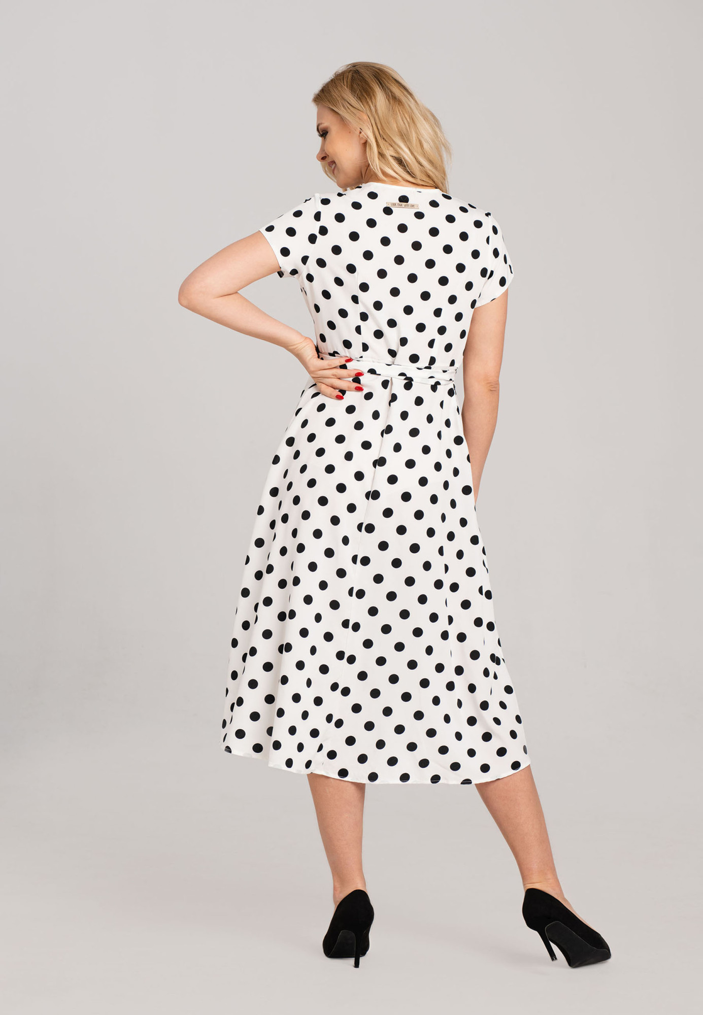 Look Made With Love Šaty N20 Polka Dots Black/White S