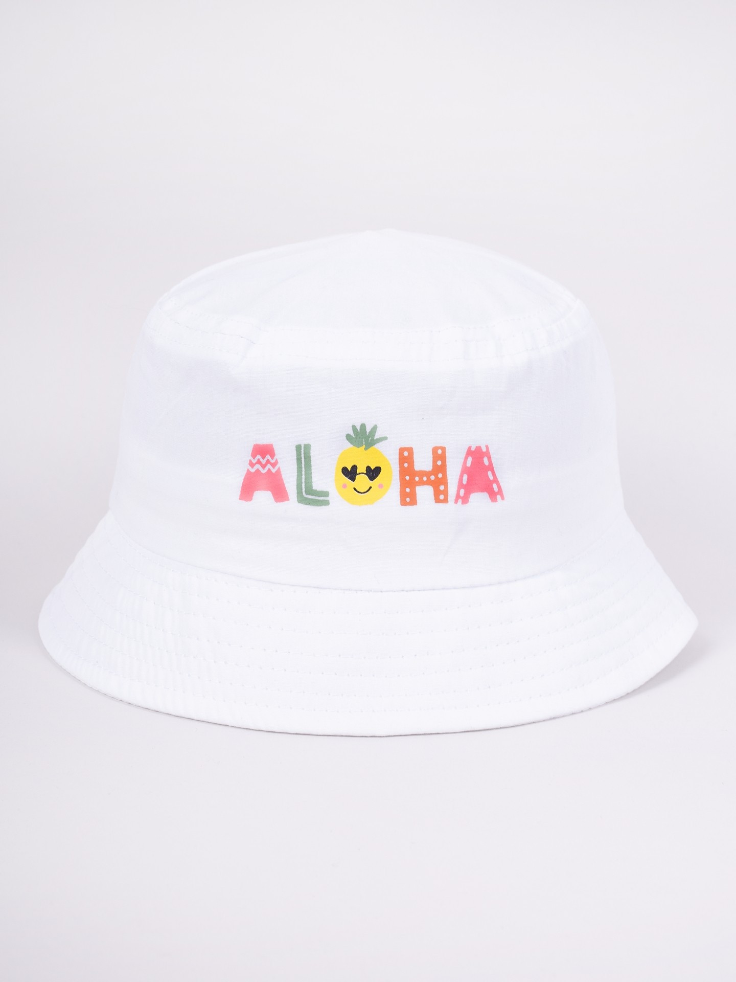 Yoclub Dívčí letní klobouk CKA-0269G-A110 White Velikost: 50-54