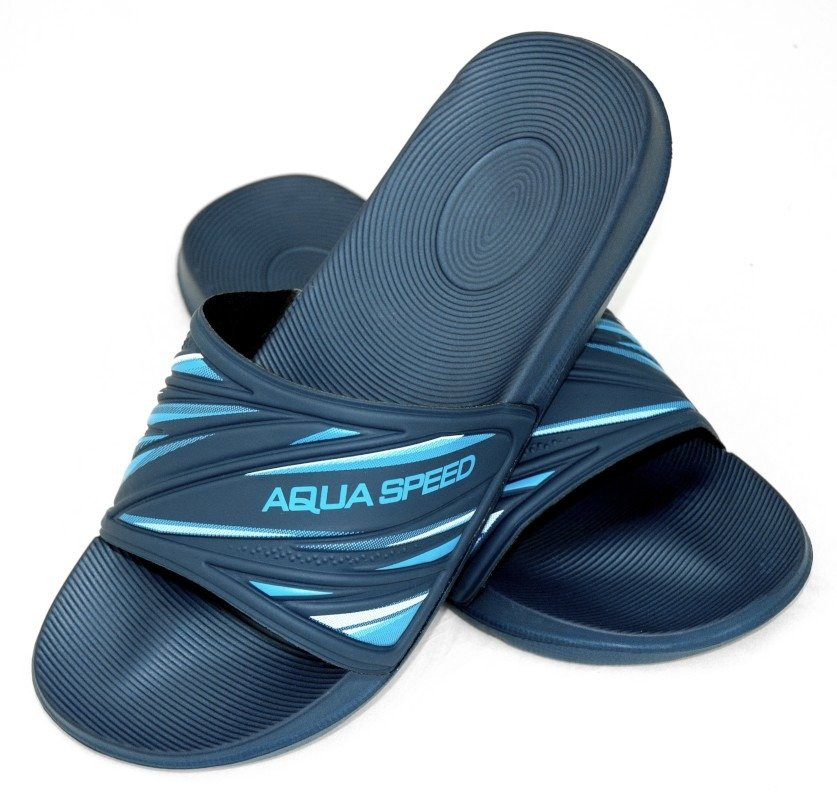 AQUA SPEED Plavecká obuv do bazénu Idaho Navy Blue/Blue Pattern 10 42