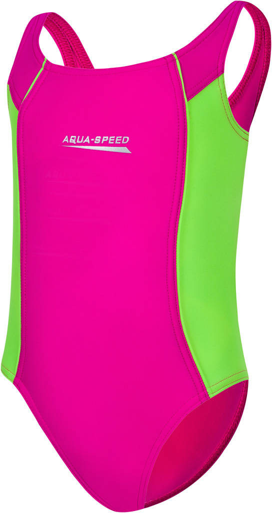 Levně AQUA SPEED Plavky Luna Pink/Fluo Green vzor 83 104
