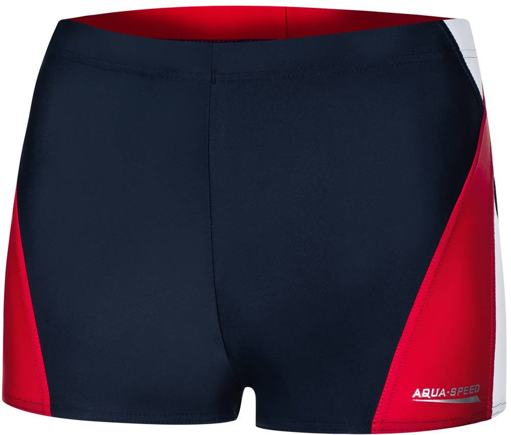 Levně AQUA SPEED Plavecké šortky Alex Navy Blue/White/Red Pattern 456 L