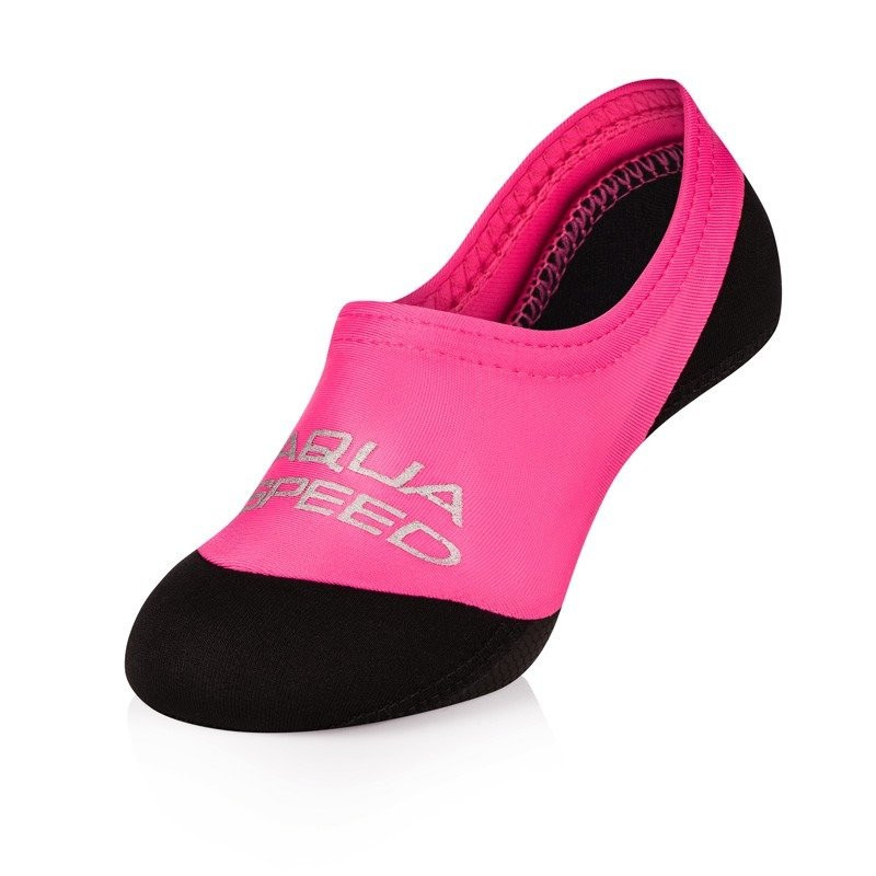 Levně AQUA SPEED Ponožky na plavání Neo Pink/Black Pattern 03 30-31