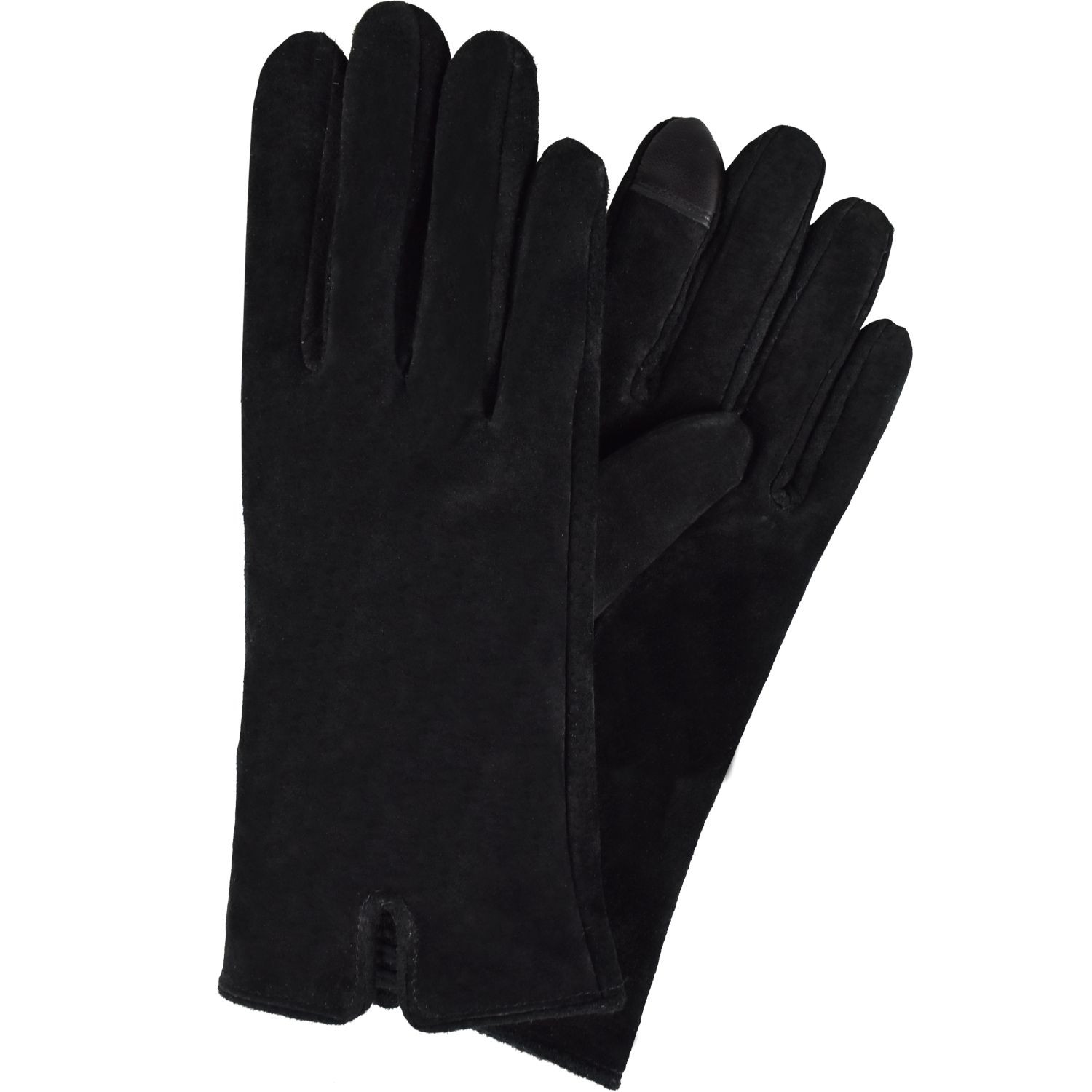 Dámské semišové antibakteriální rukavice model 16627224 Black L - Semiline
