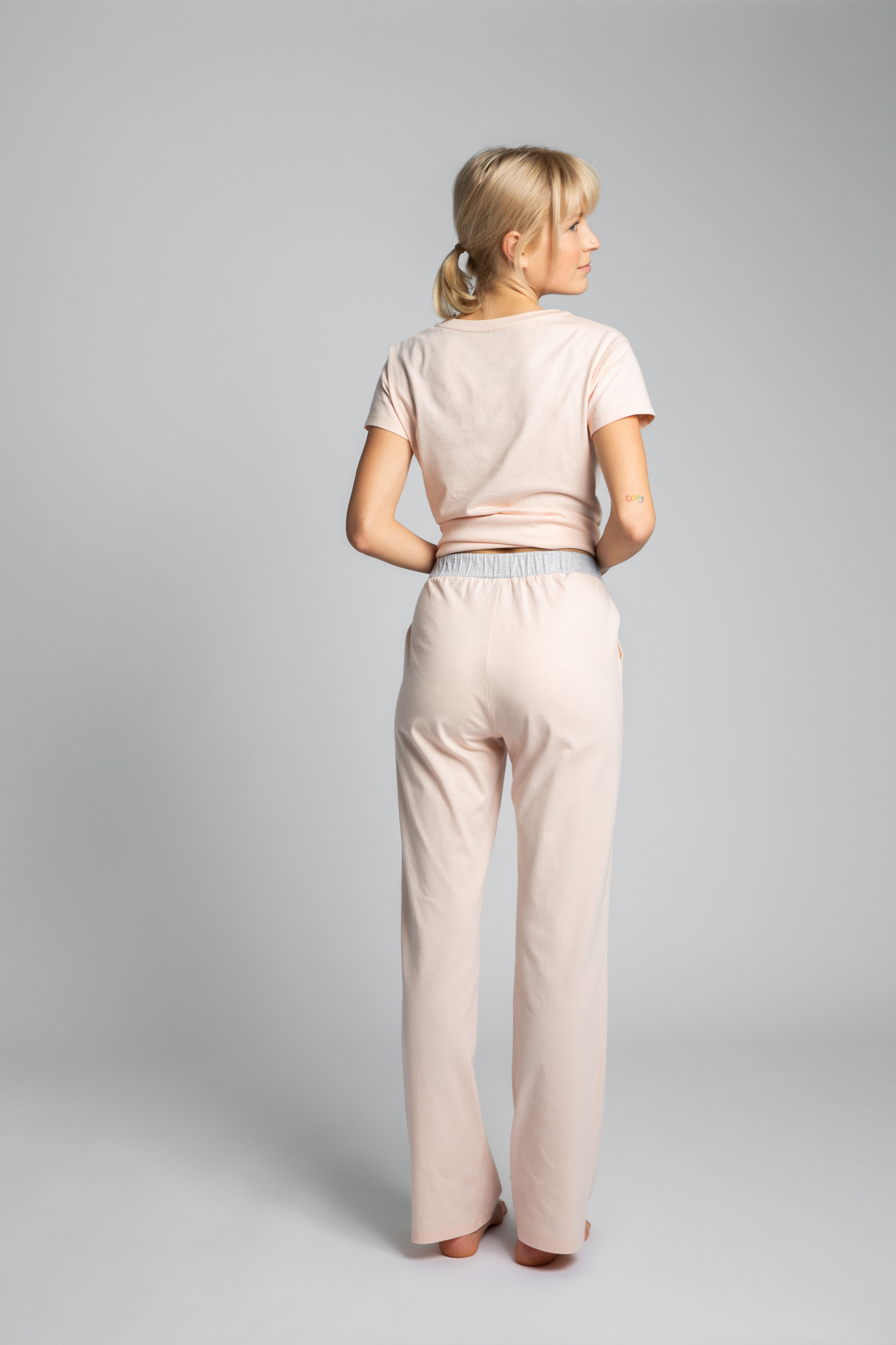 Kalhoty model 18080009 Peach - LaLupa Velikost: XXL