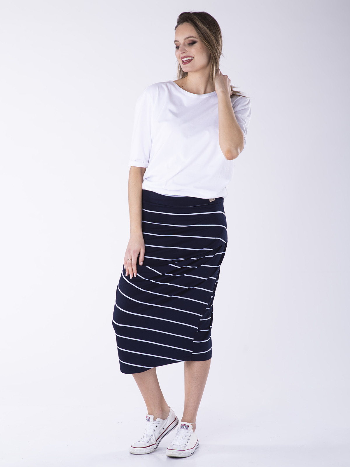Look Made With Love Sukně 518 Patricia Navy Blue/White M/L