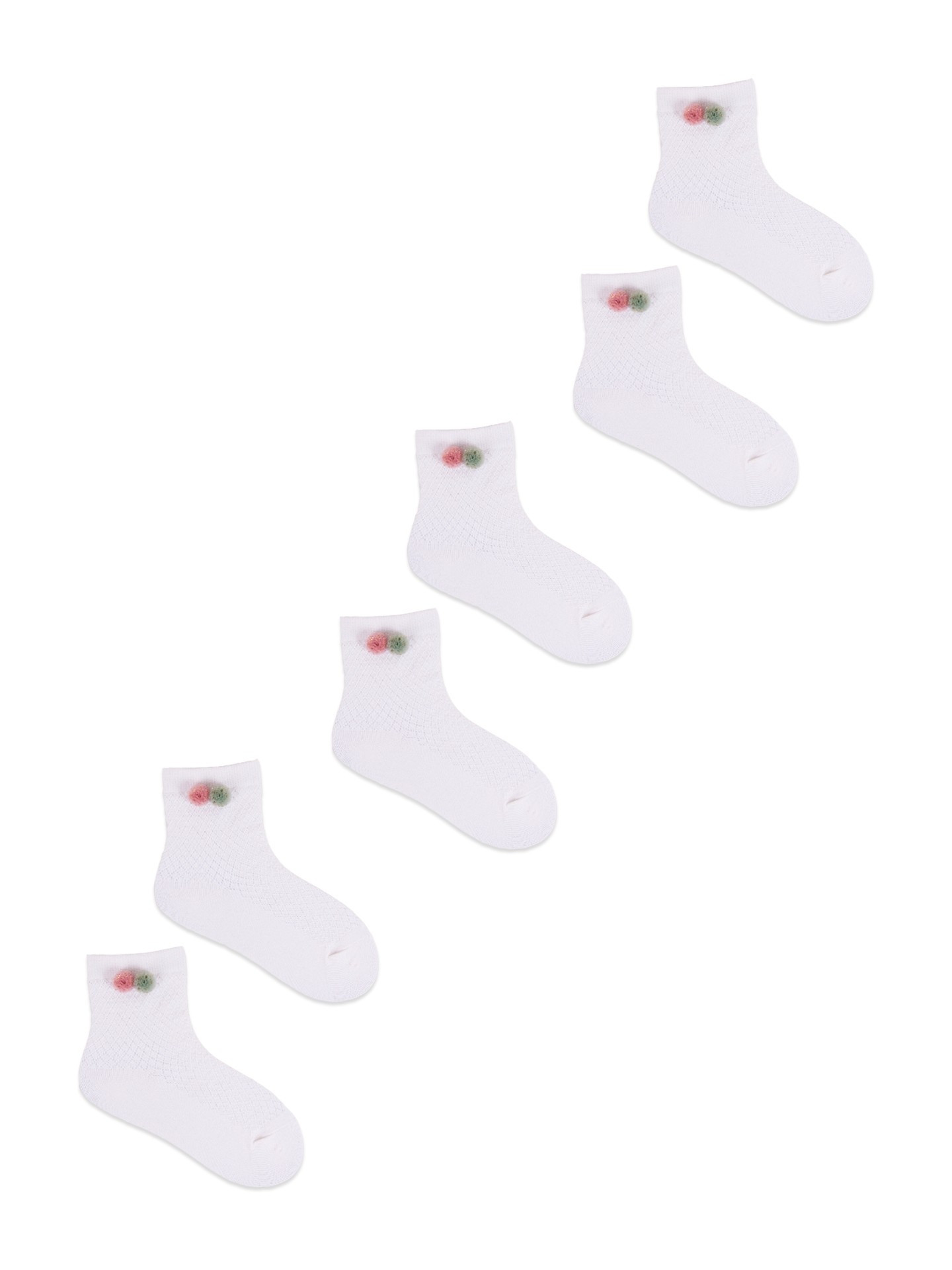 Kotníkové ponožky bez 3 balení White model 16650787 - Yoclub Velikost: 17-19