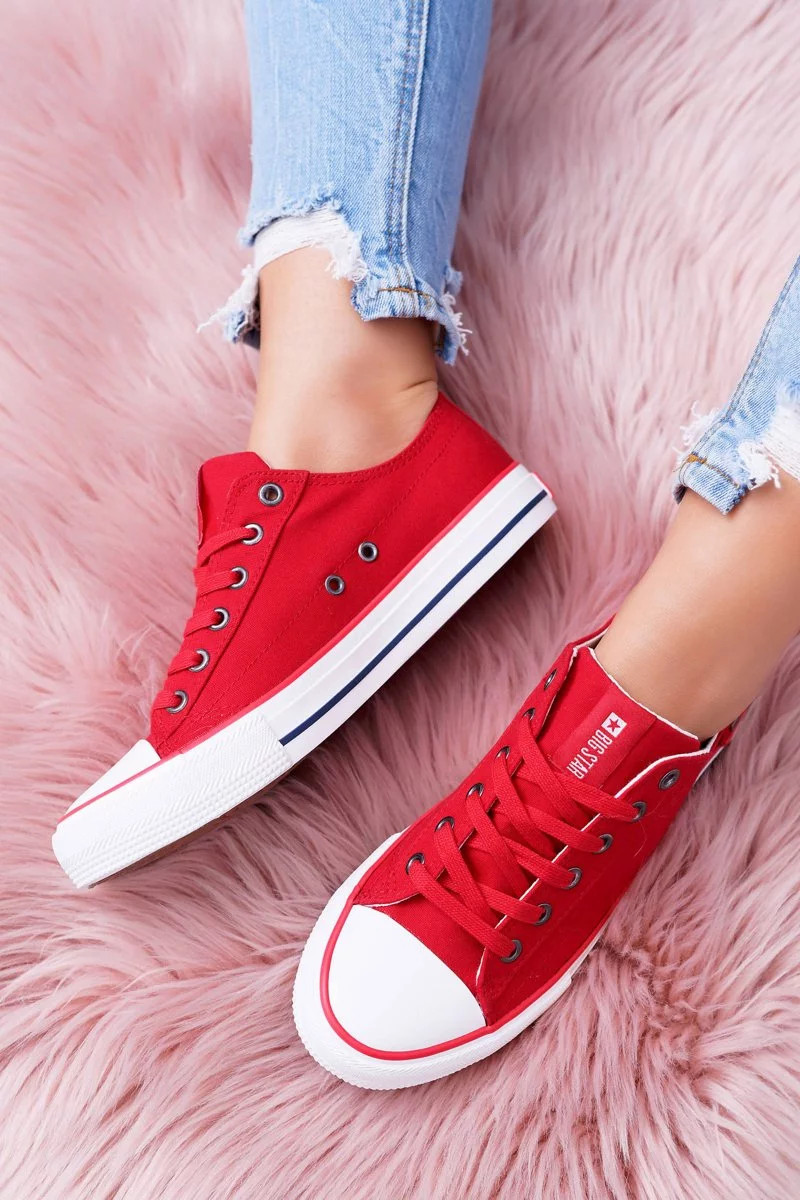 Dámské klasické tenisky Big Star - červené 39