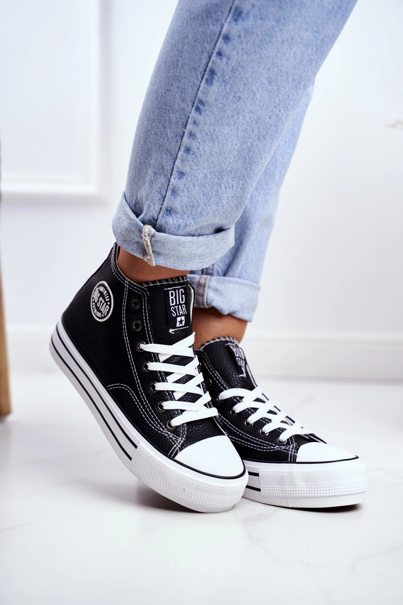 Dámské vysoké tenisky Big Star - černé 41