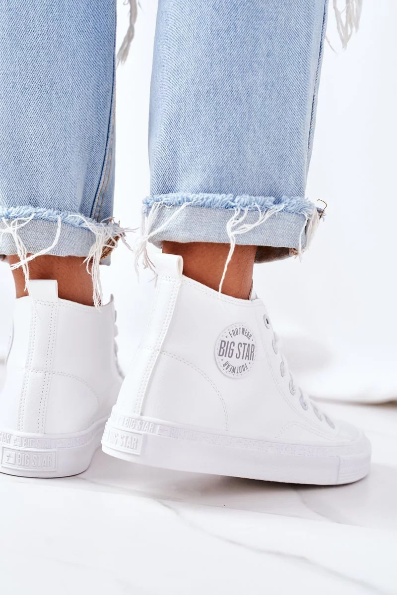 Dámske kožené členkové tenisky Big Star white 41