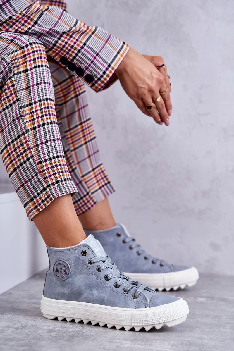 Dámske zateplené tenisky Big Star - svetlomodré 37