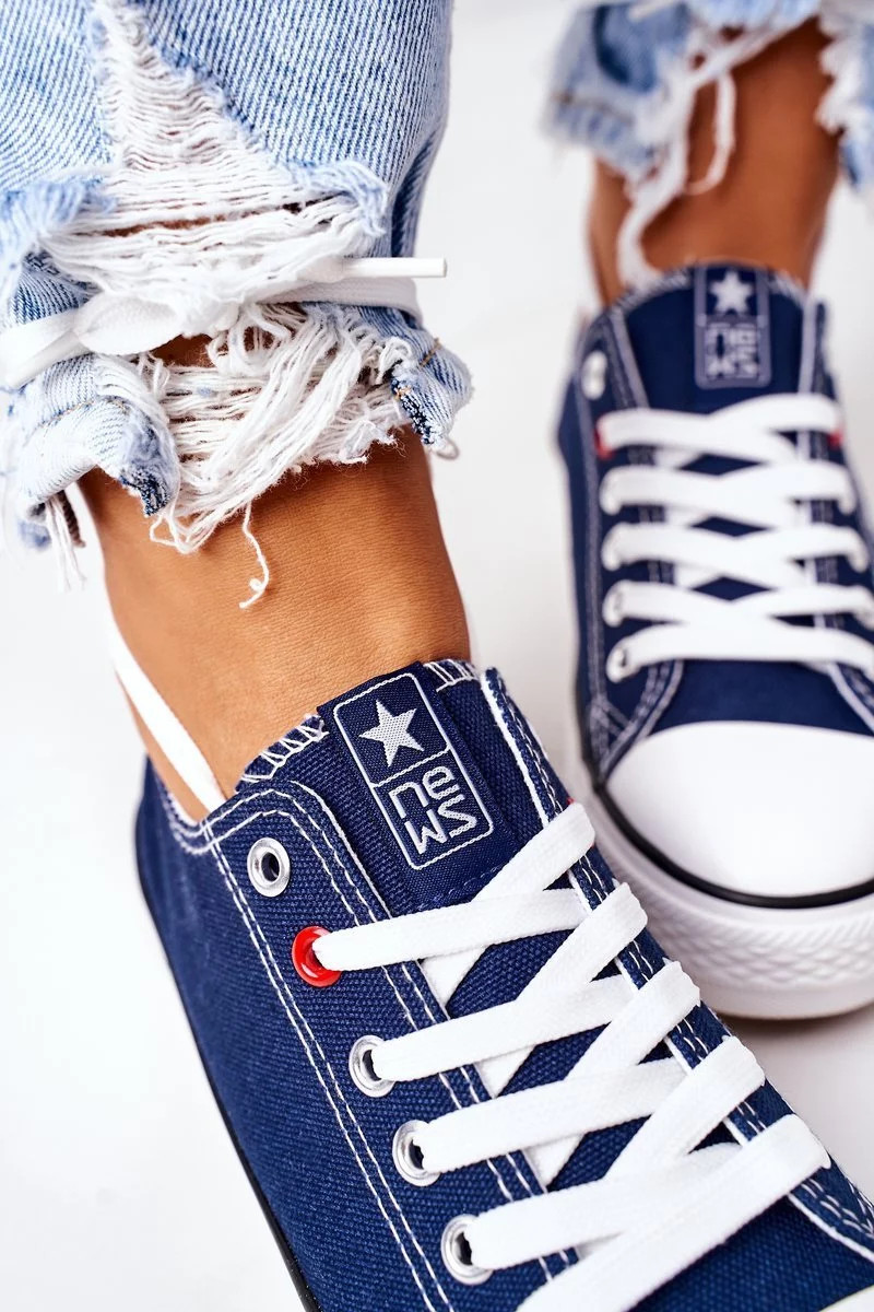 Dámske klasické tenisky Dark Blue Ecoma 37