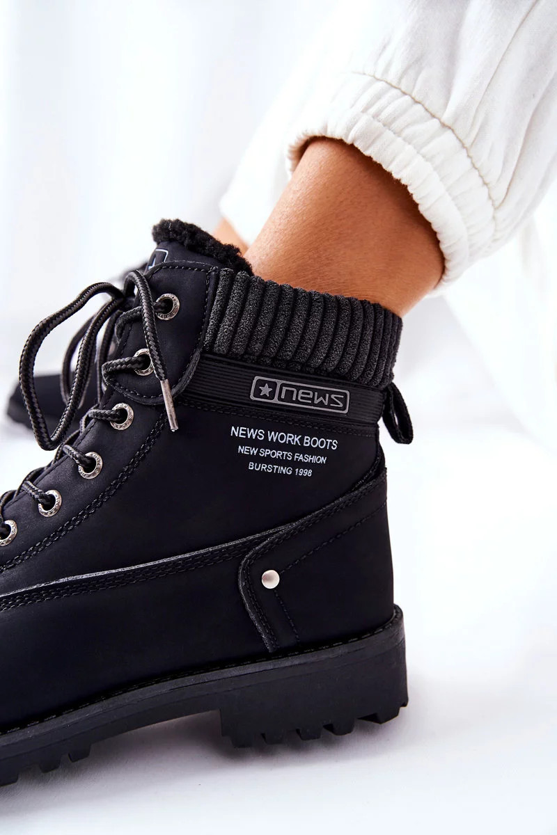 Dámske turistické členkové topánky Black Grunders 40