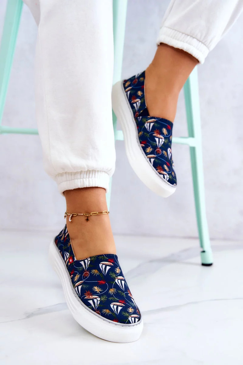 Dámské Slip On s paměťovou pěnou Big Star - tmavě modrá 39