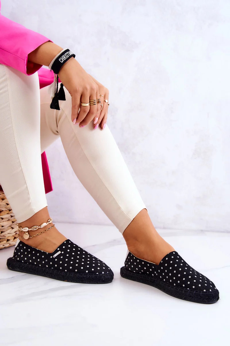 Dámské módní espadrilky Polka Dots Big Star - černé 39