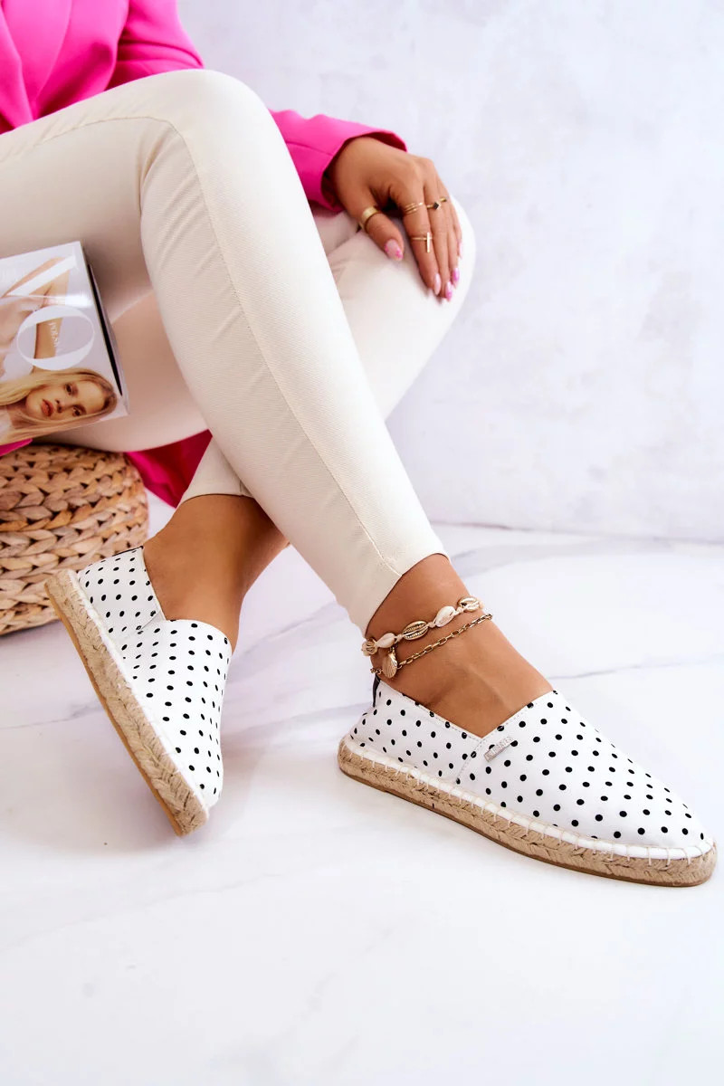 Dámské módní espadrilky Polka Dots Big Star - bílé 38
