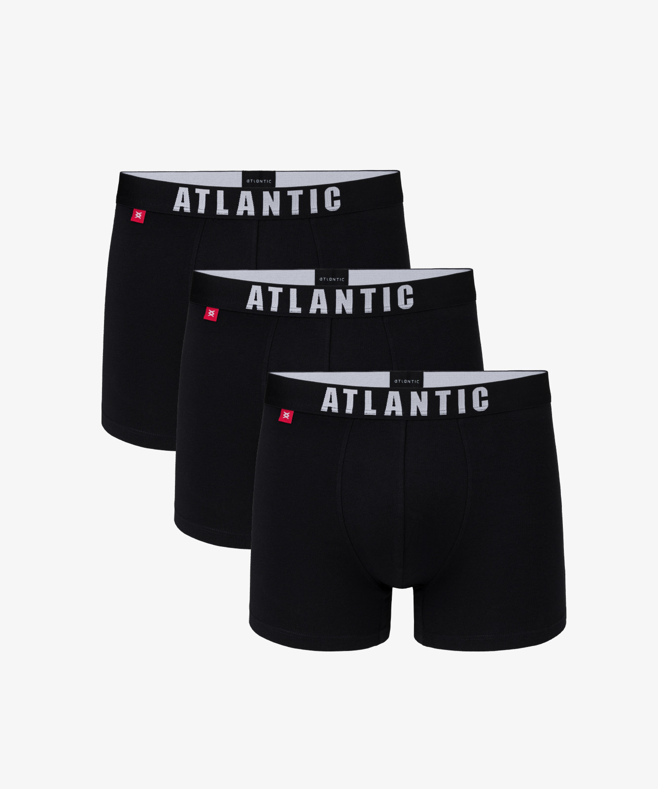 Pánské boxerky ATLANTIC 3Pack - černé Velikost: M