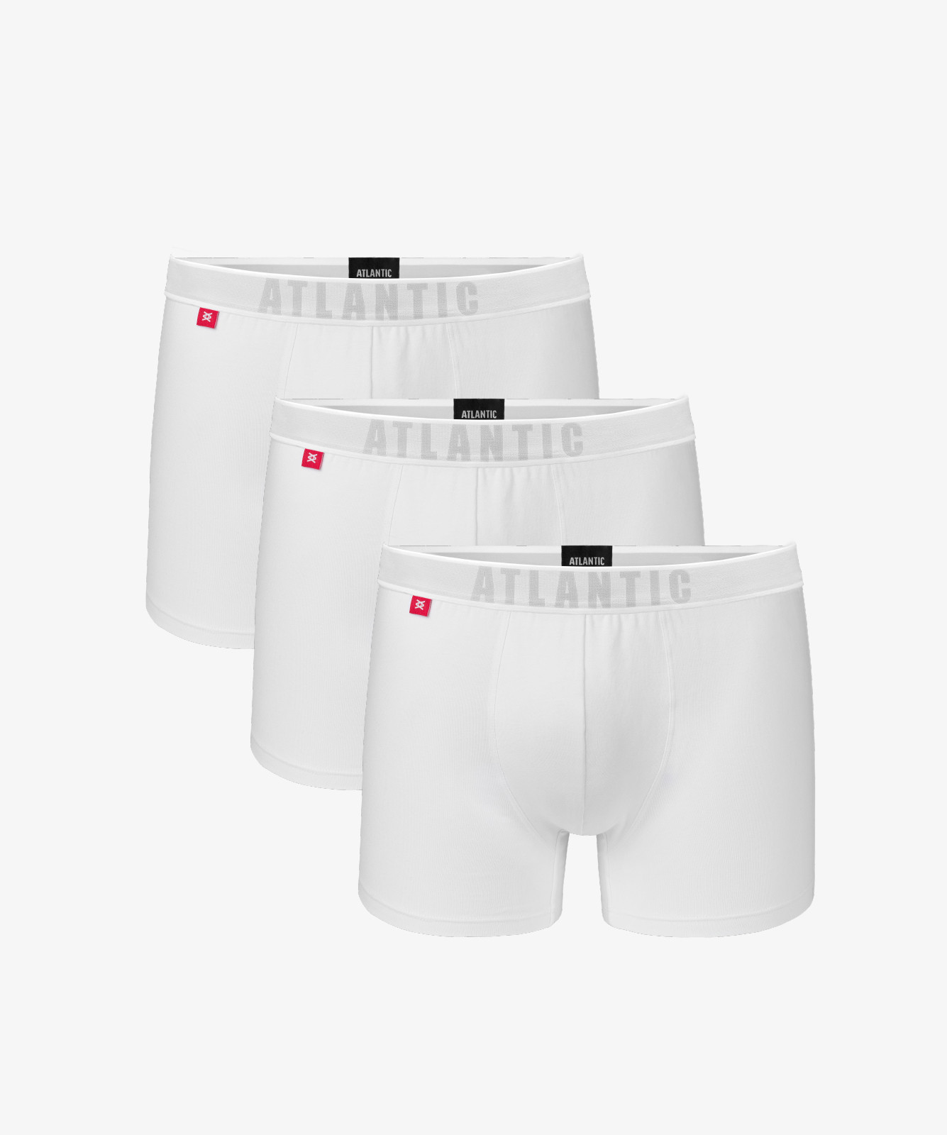 Pánské boxerky ATLANTIC 3Pack - bílé Velikost: XL