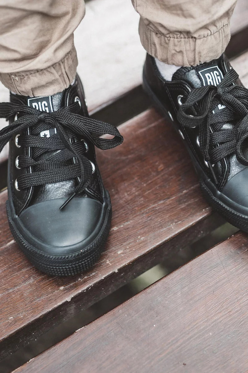 Dětské kožené tenisky Big Star - černé 22