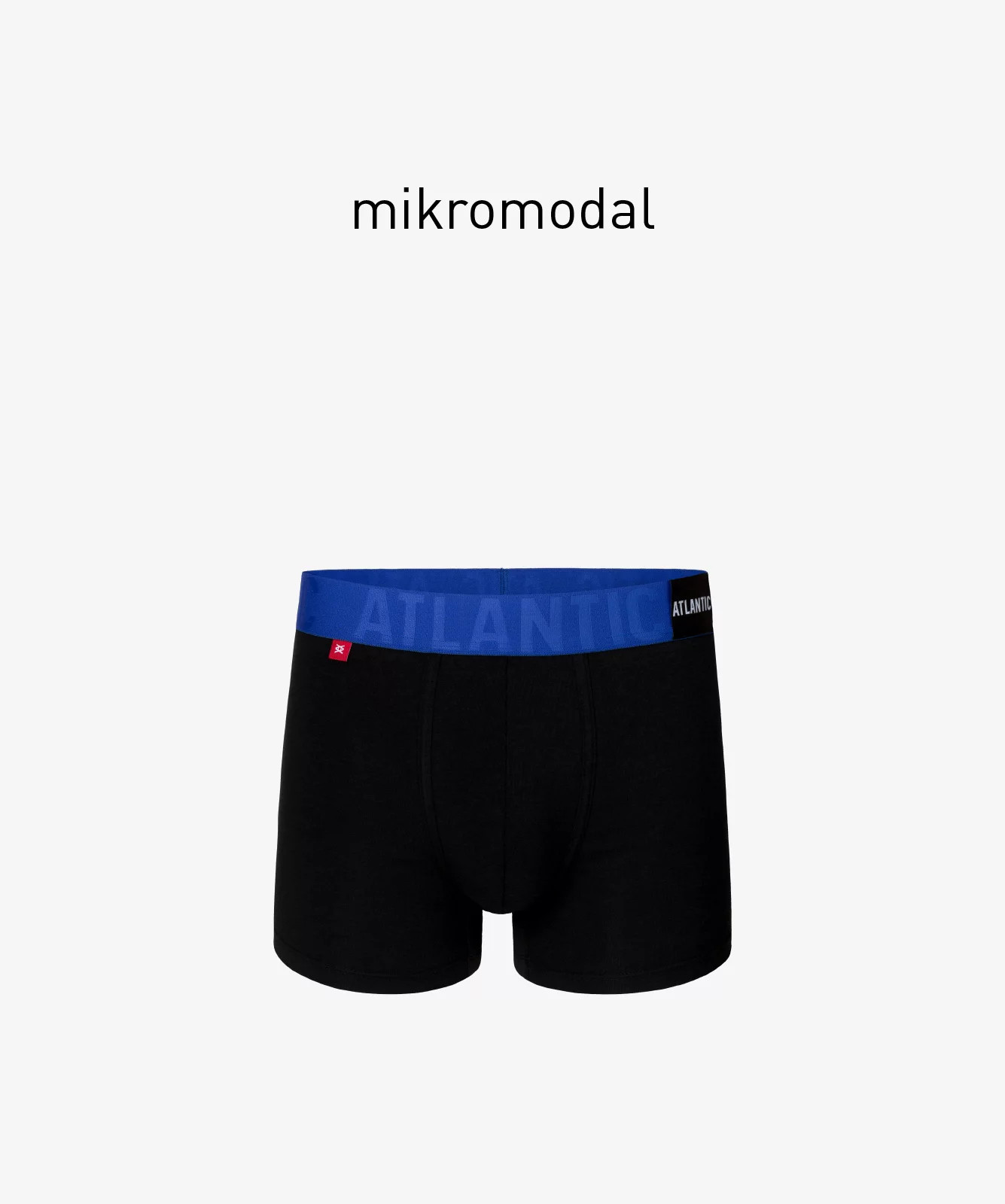 Pánske boxerky ATLANTIC PREMIUM s mikromodalom - čierna/modrá XXL