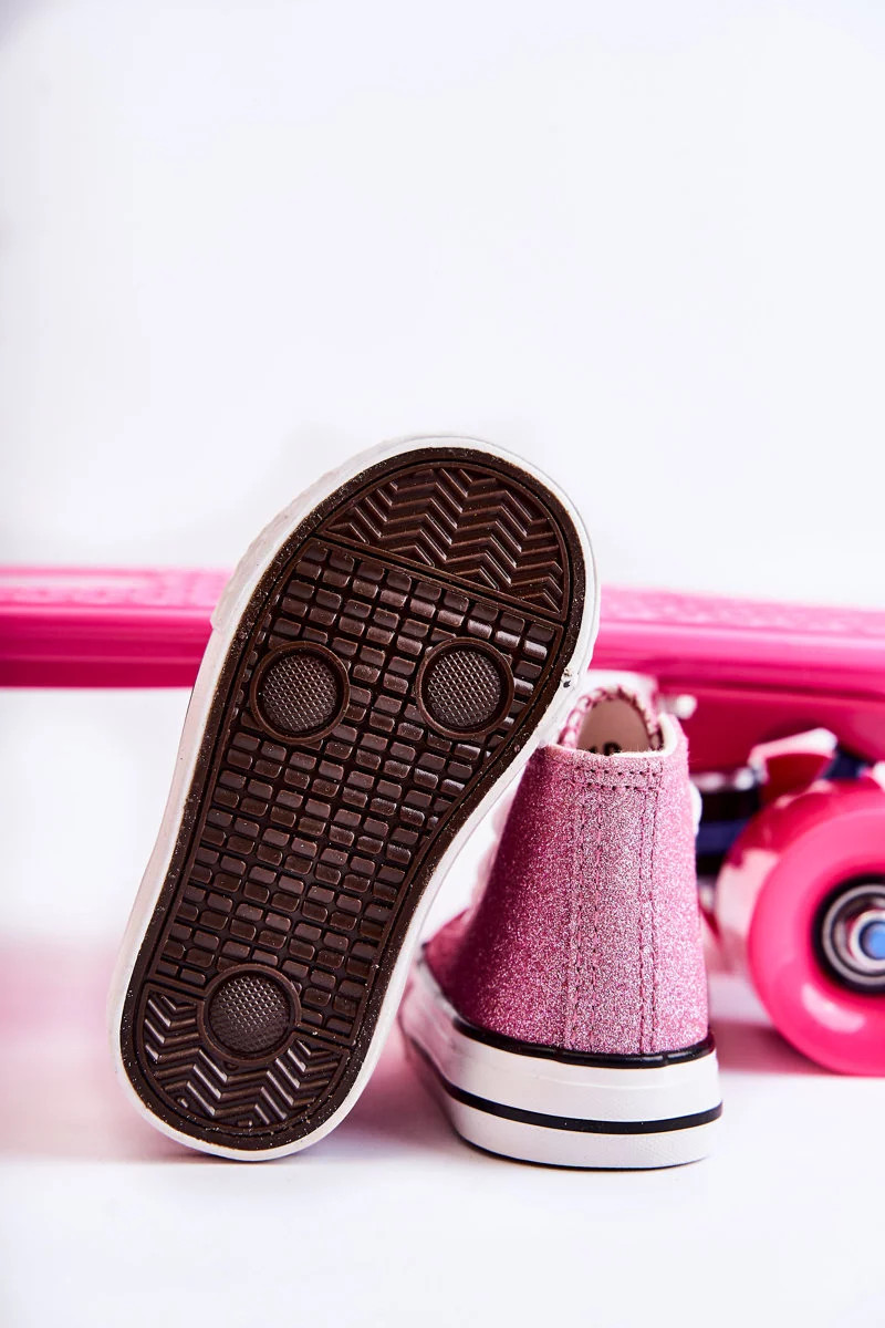 Dětské růžové vysoké tenisky Catrina 21