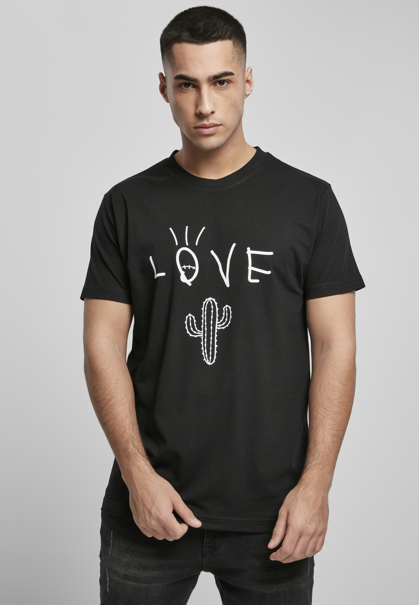 Černé tričko Love Cactus L