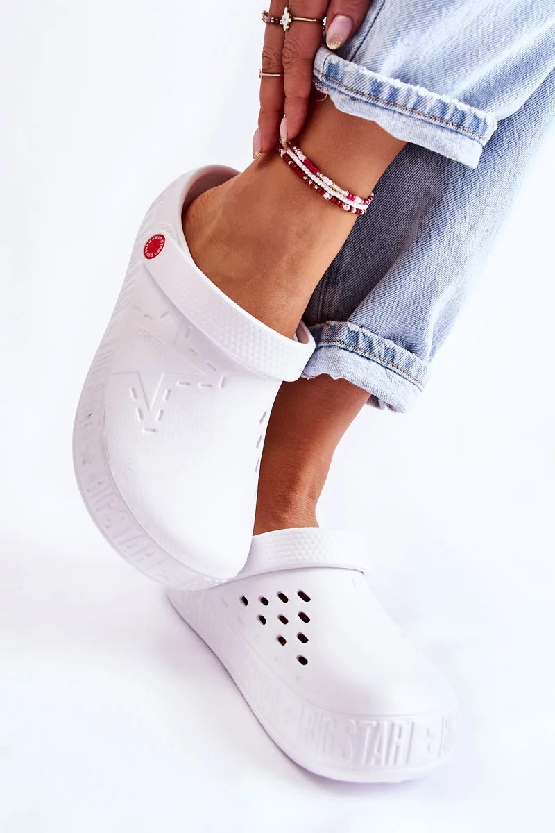 Dámské pantofle nazouváky Big Star bílé Velikost: 36