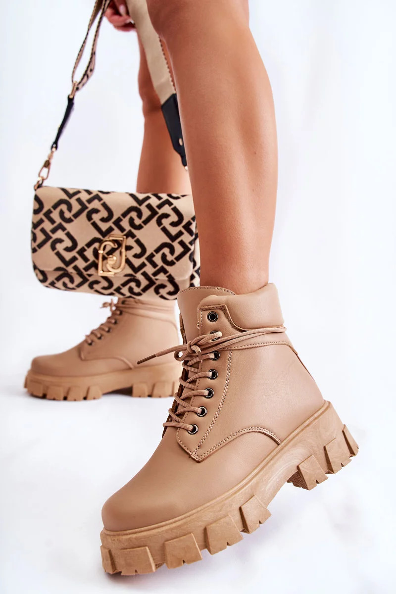 Dámské boty teplé turistické boty Béžové Flavin 37