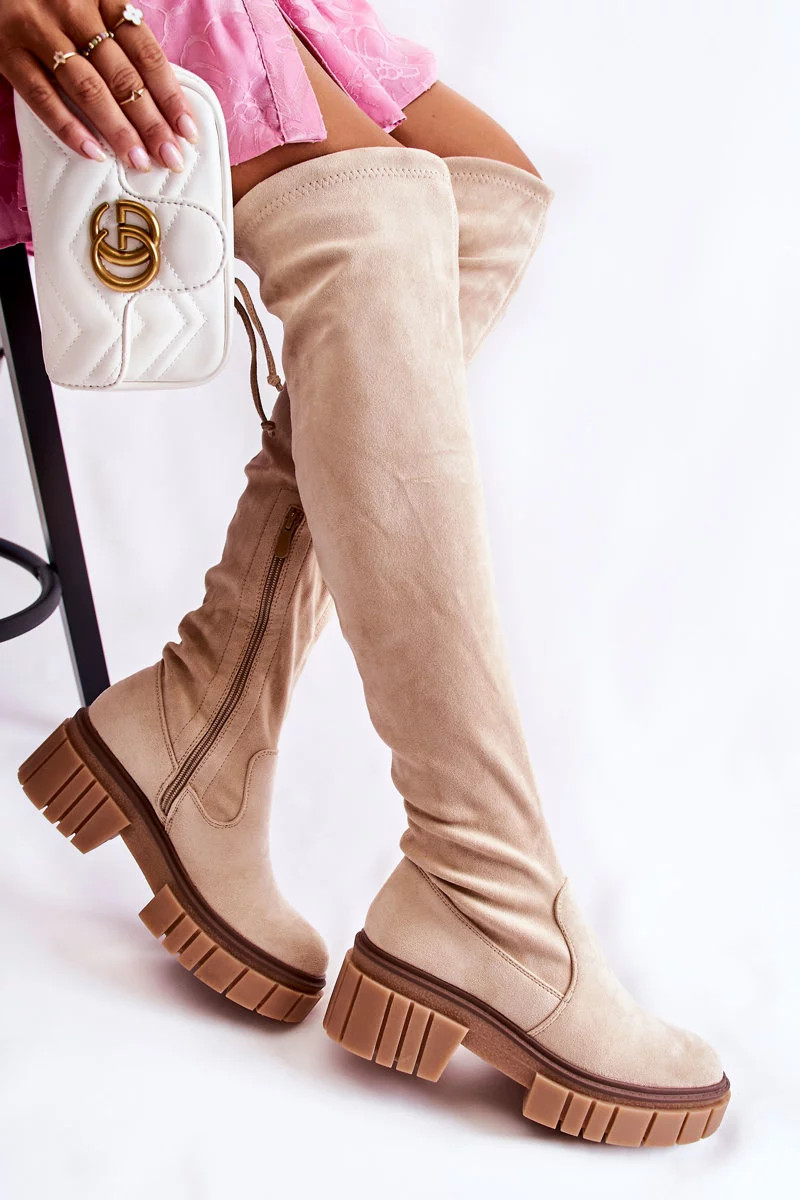 Dámské semišové boty Workers světle béžová Cheera 38