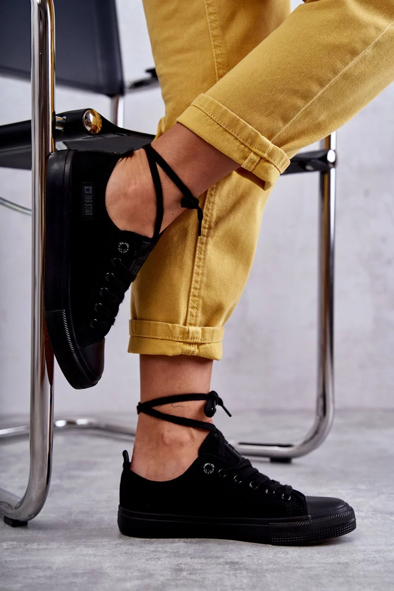 Dámské nízké Materiál tenisky Big Star KK274009 Černá 37