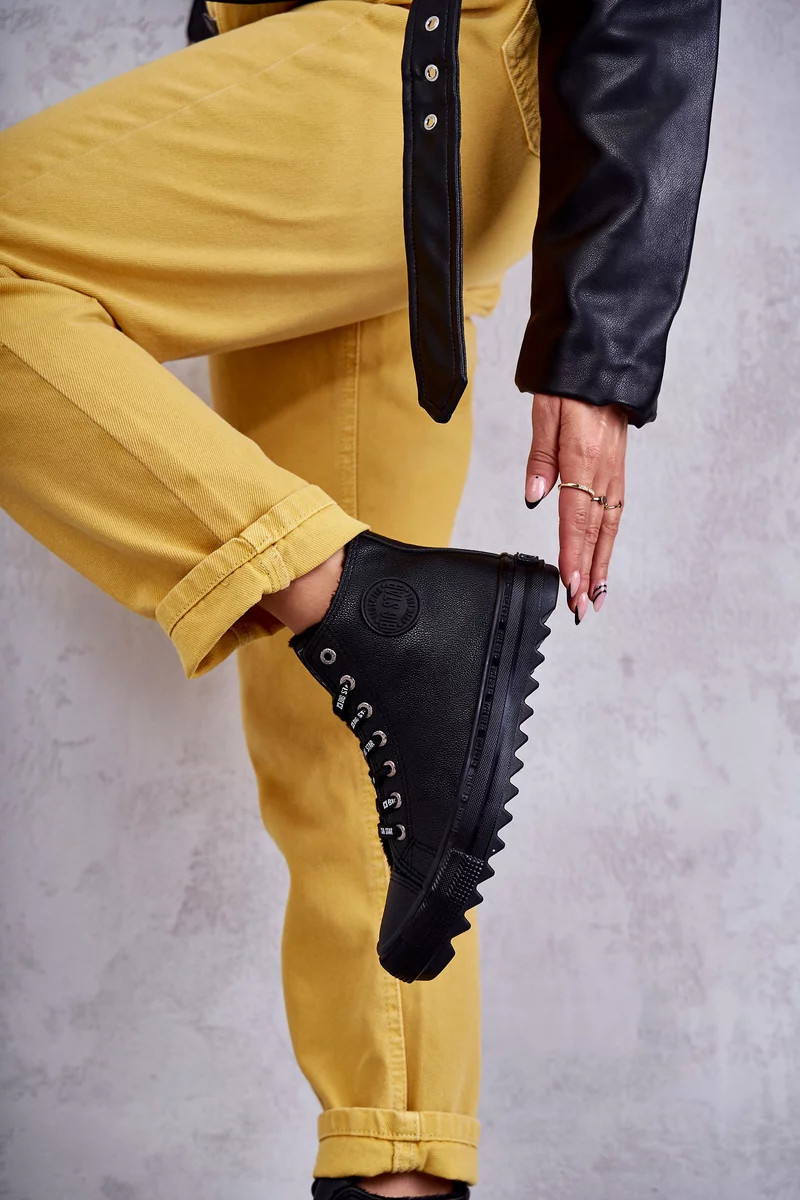 Dámské Tenisky Big Star Vysoké Zateplené Černé EE274110 36