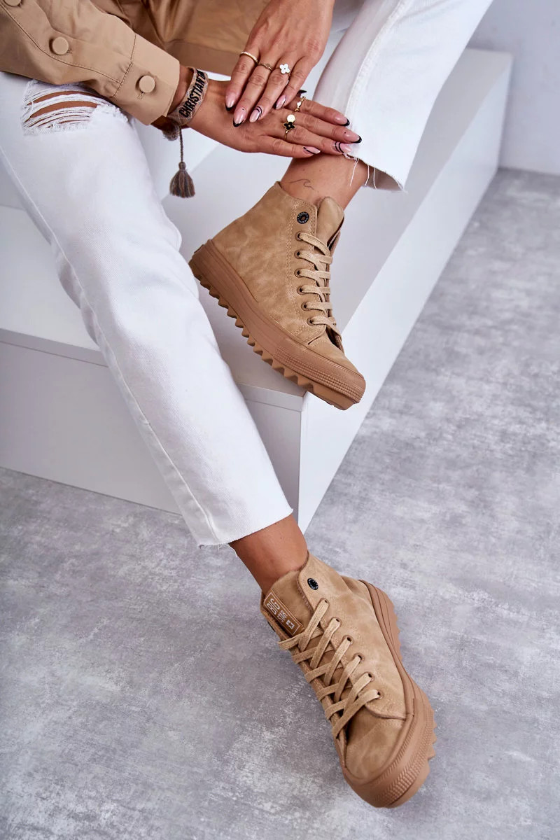 Dámske vysoké tenisky Big Star Insulated Camel GG274072 37