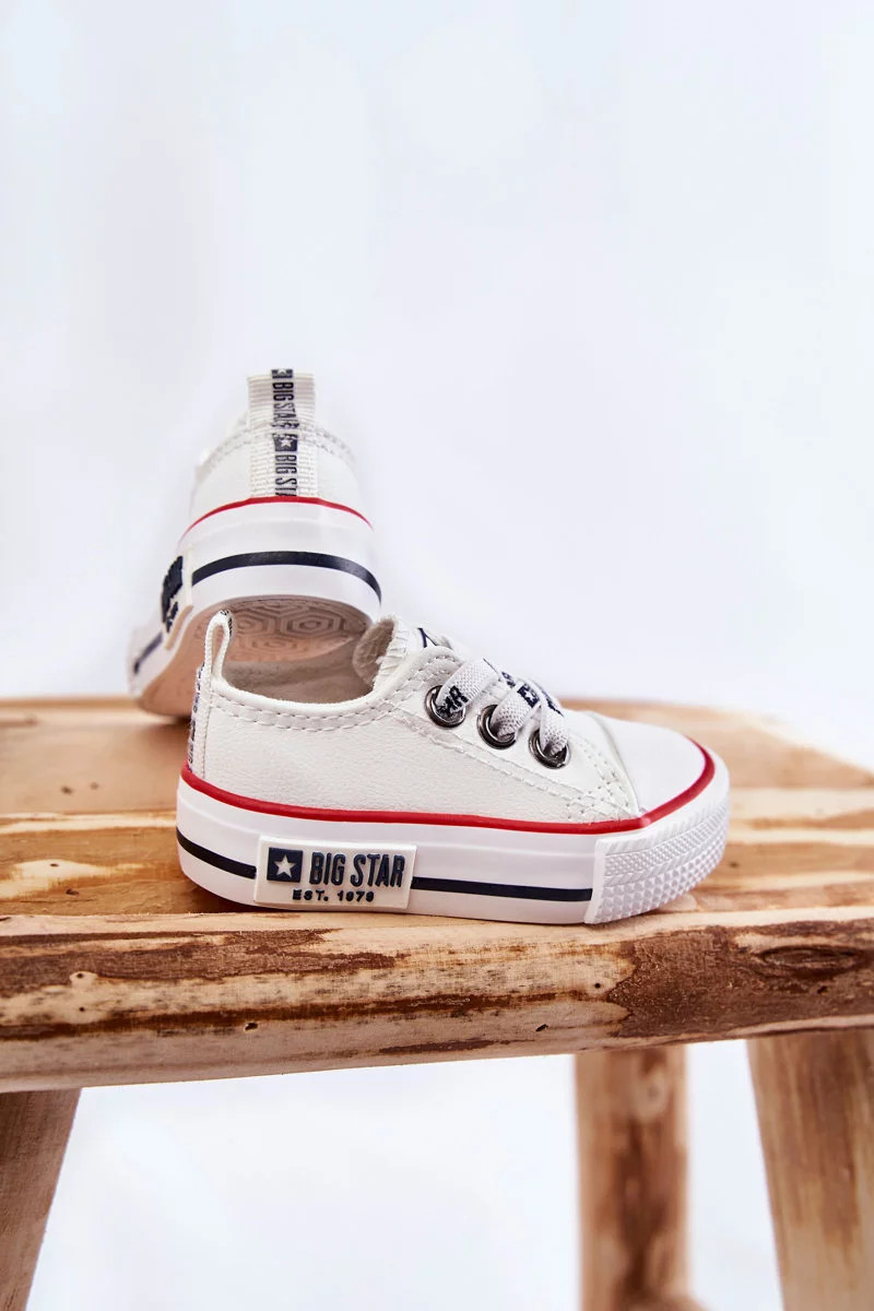 Dětské kožené tenisky BIG STAR KK374040 Bílé 18