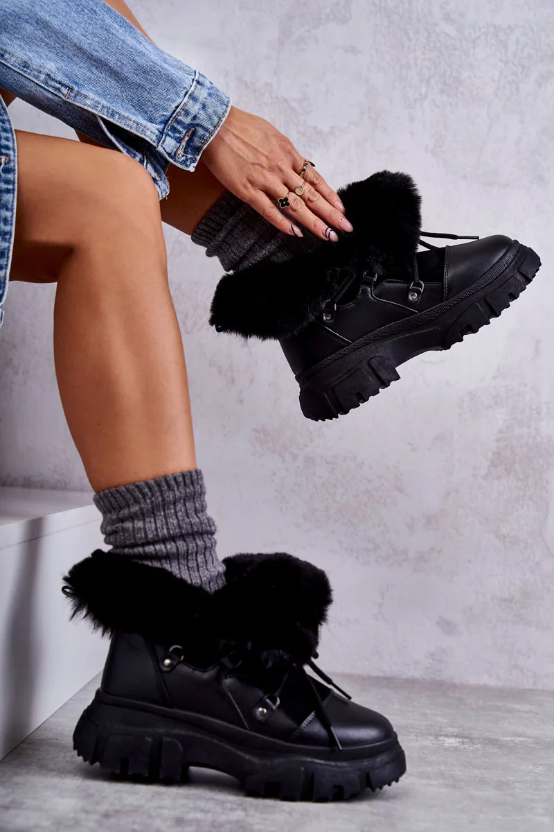 Teplé boty Trappers Černá Charles 39