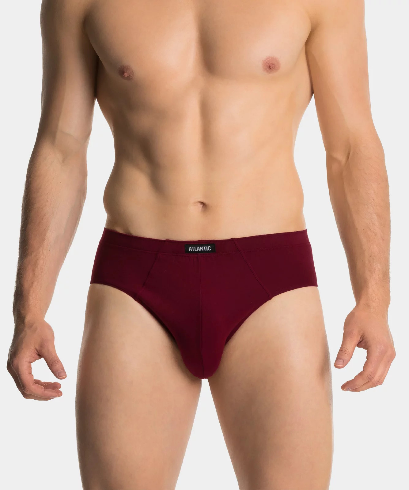 Klasické pánske nohavičky ATLANTIC 3Pack - čierna/sivá/vínová M