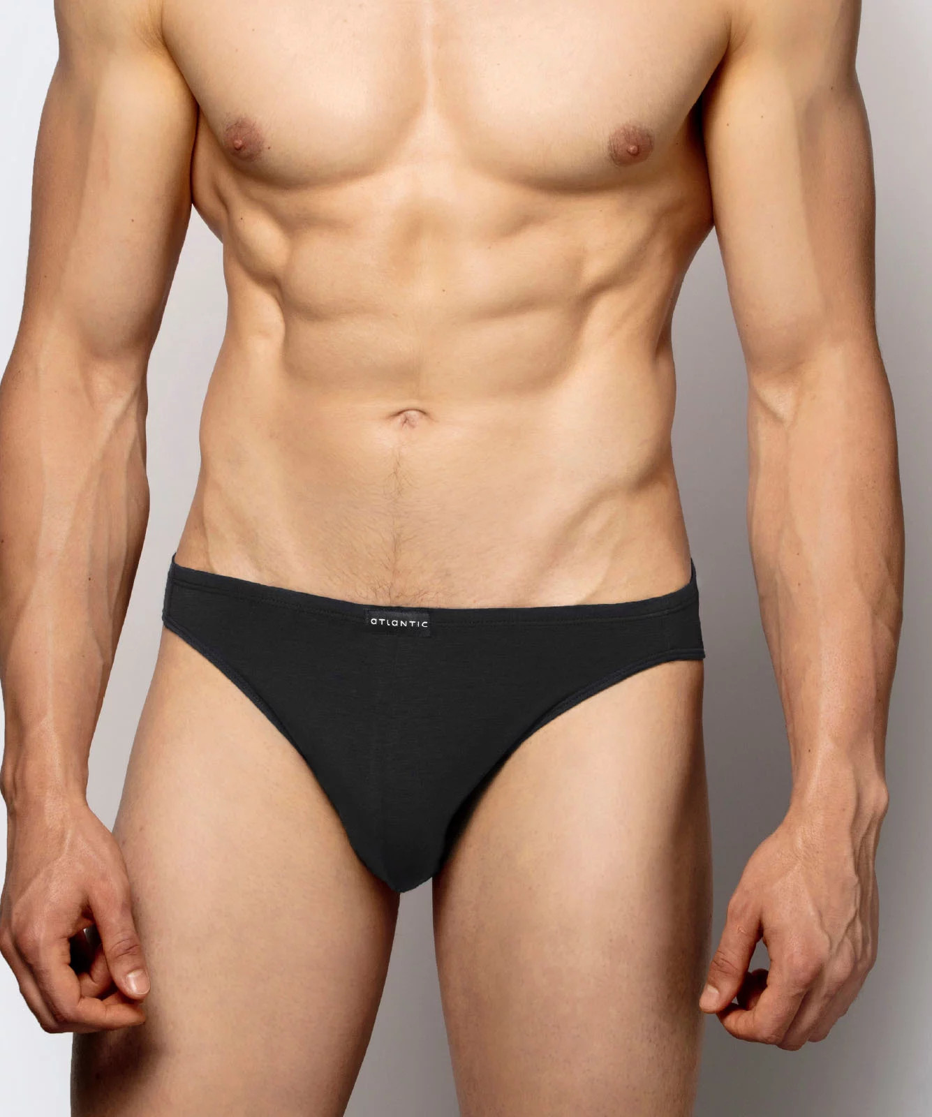 Pánské slipy z Pima bavlny ATLANTIC Mini 2Pack - černé XL