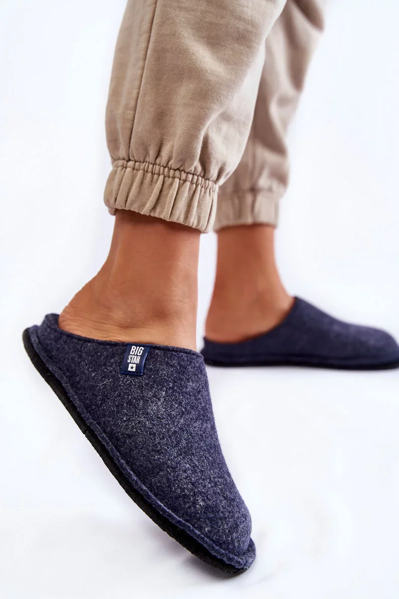 Klasické dámské pantofle Big Star KK276013 Námořnická modrá 40