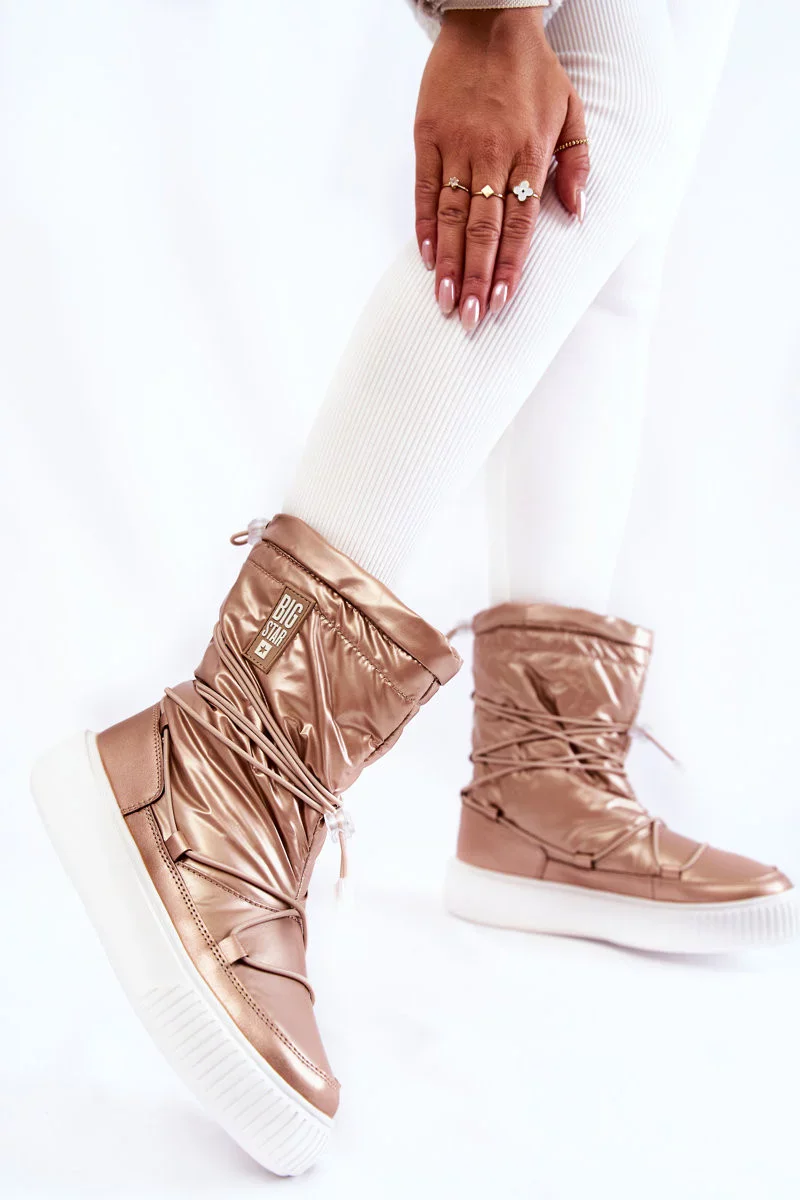 Dámské zateplené sněhule Big Star KK274194 Béžove 36