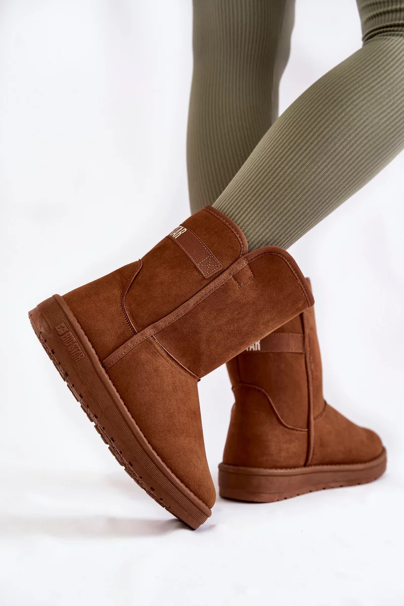 Dámské vysoké boty do sněhu Big Star KK274616 hnědé 37