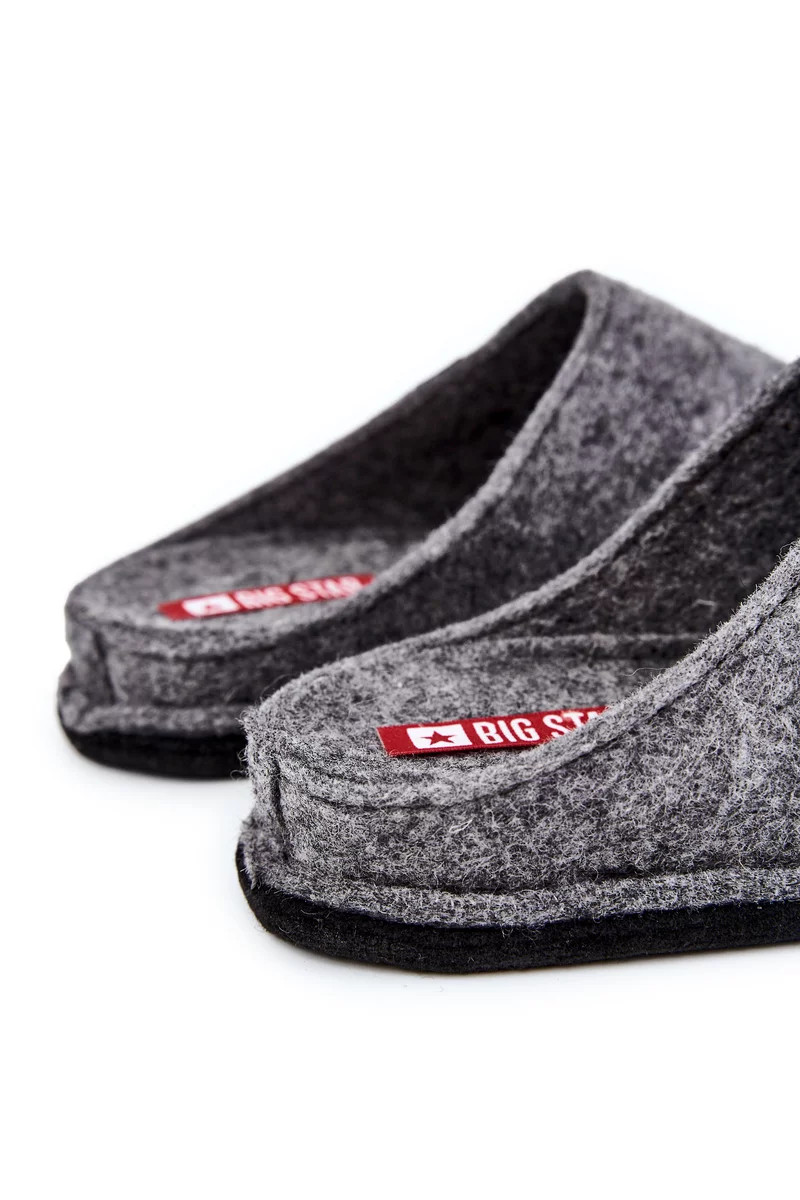 Klasické pánské pantofle Big Star KK176001 šedé 43