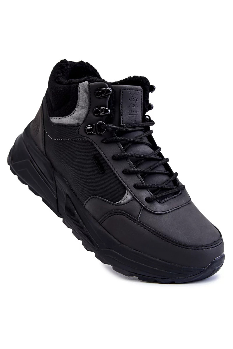 Pánské zateplené trekingové boty Cross Jeans KK1R4031C černe 41