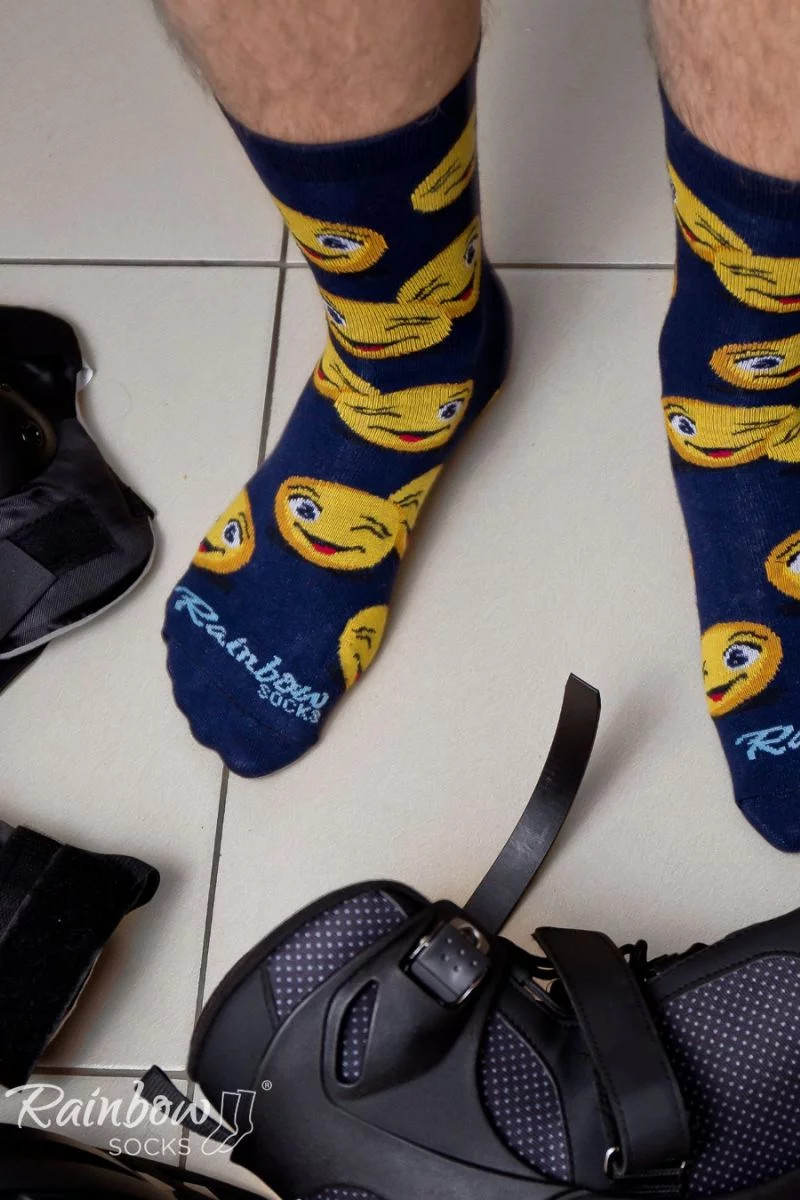 Duhové Ponožky Emotikony Smiley Sadness Brainy 3 Páry 36-40