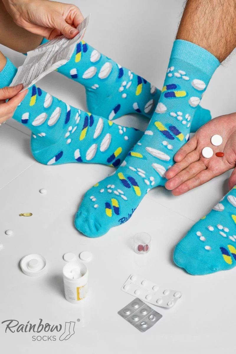 Duhové Rainbow Socks Ponožky Pro lékaře a mediky 3 Párů 36-40