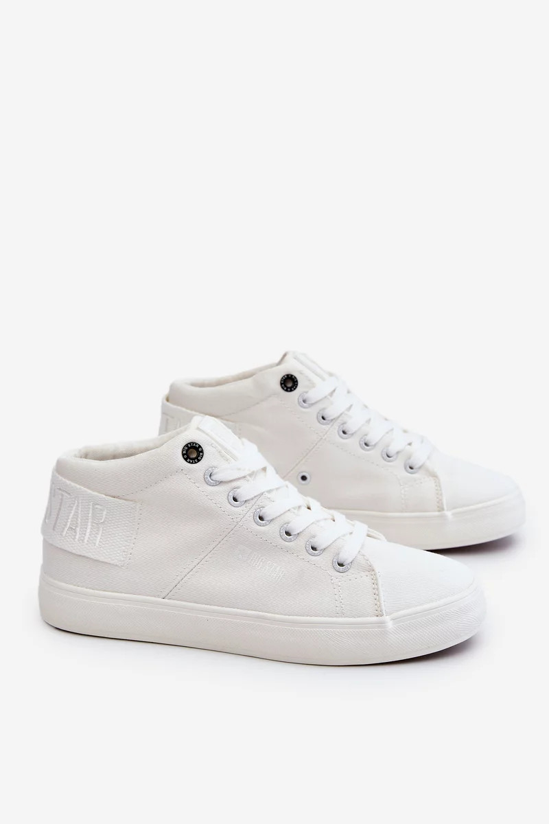 Dámské klasické vysoké tenisky Big Star LL274002 bílé 39