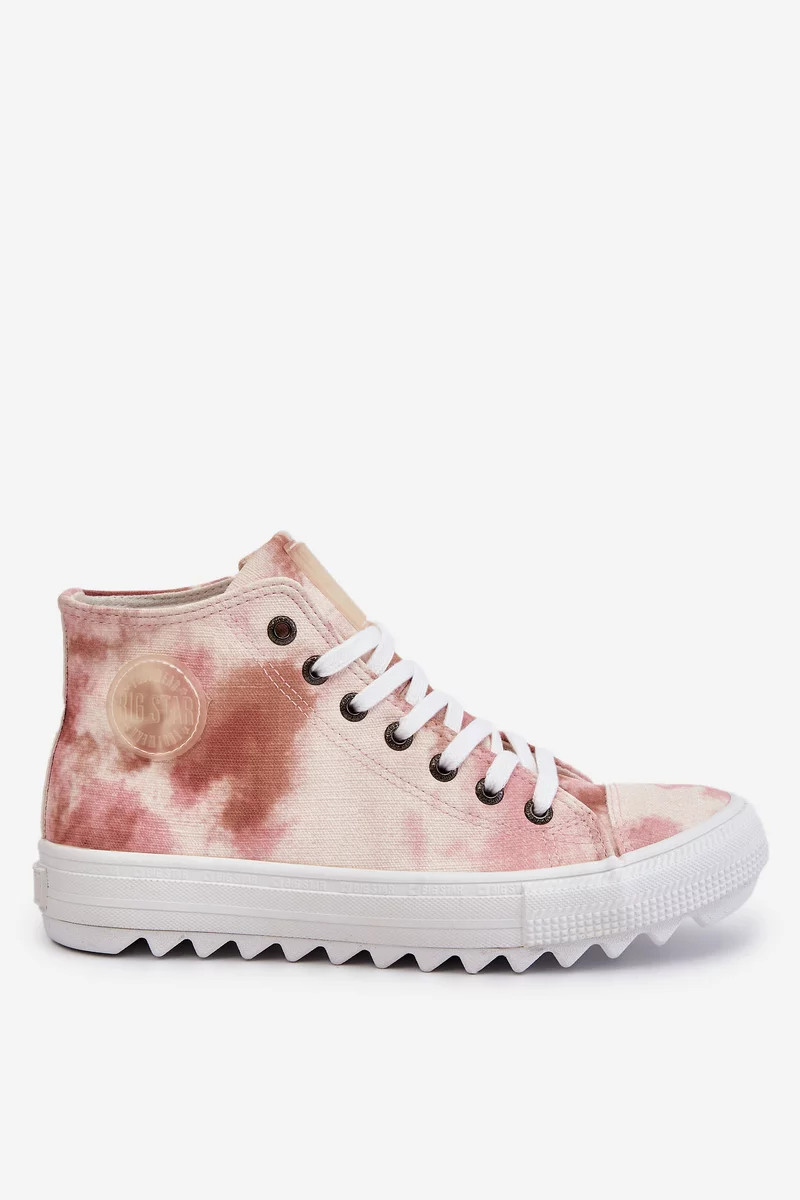 Dámske vysoké tenisky Big Star - béžová/ružová 39