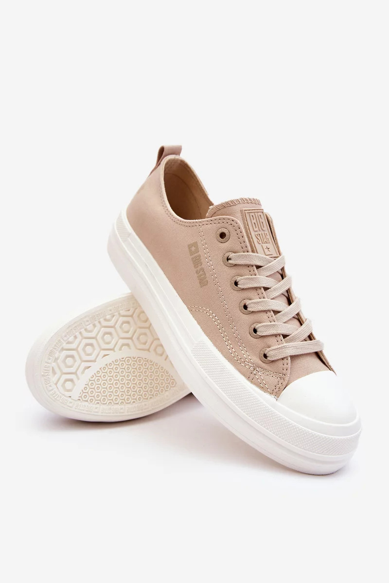 Nízke šnurovacie tenisky Big Star LL274969 Beige 37