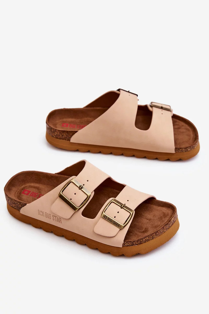 Dámske klasické papuče Big Star - béžové 40