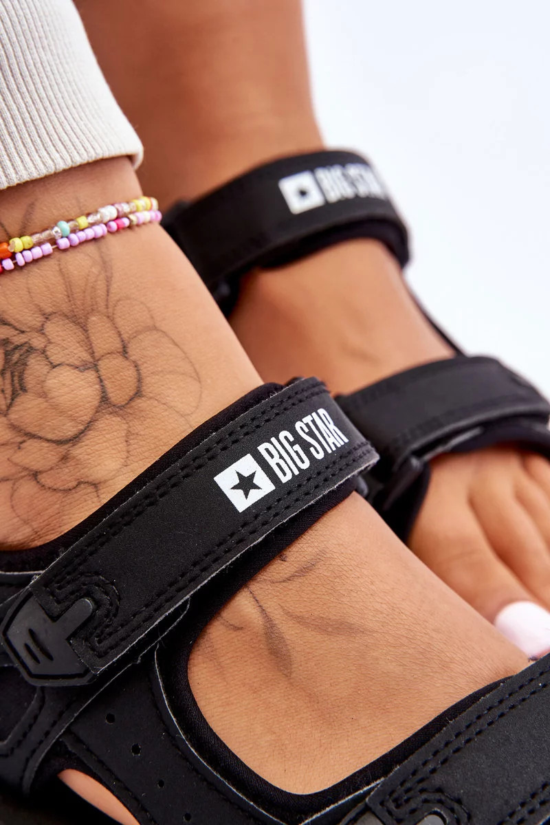 Dámské sportovní sandály na platformě Big Star LL274789 Černé 39
